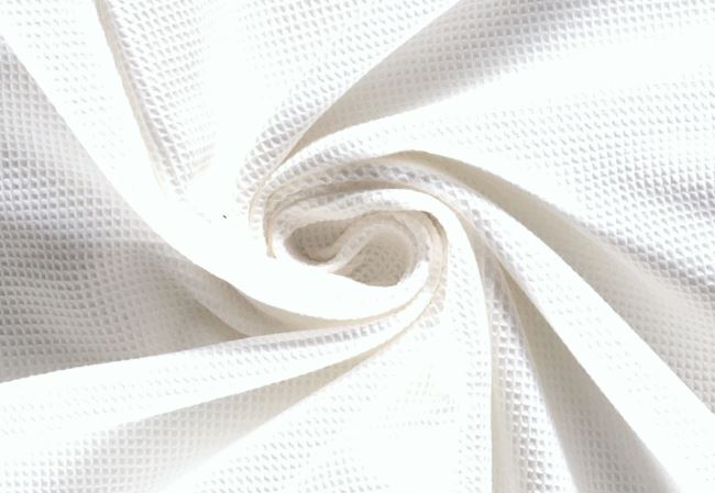 Tkanina waflowa w kolorze białym 02904/050