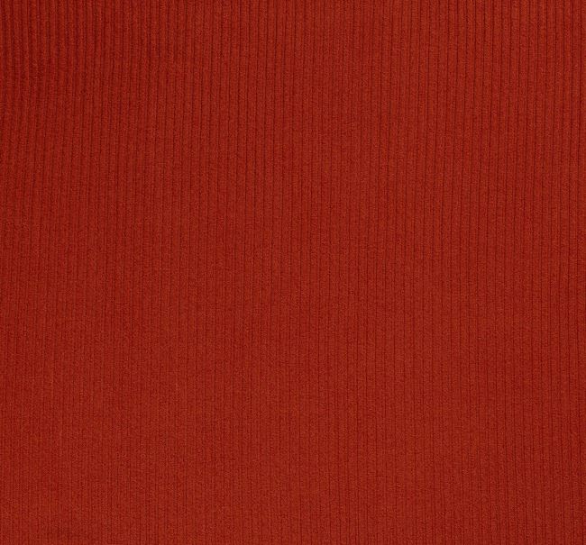 Żebrowana dzianina swetrowa w kolorze ceglanym 03362/056