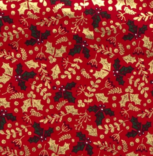 Świąteczna tkanina bawełniana z nadrukiem 18729/015