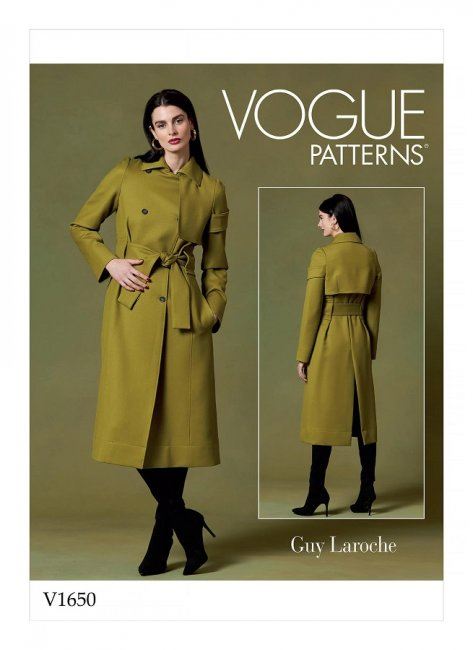 Wykrój Vogue na damski płaszcz w wielkości XS-S-M V1650-Y