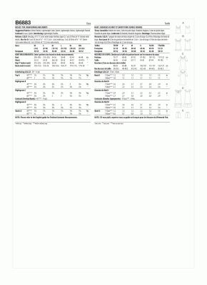 Wykrój Butterick na damskie piżamy w roz. 32-40 B6883-Y (1)