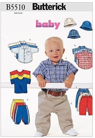 Wykrój Butterick na dziecięcą odzież dla chłopca w roz. Nb-Sml-Med B5510/Large