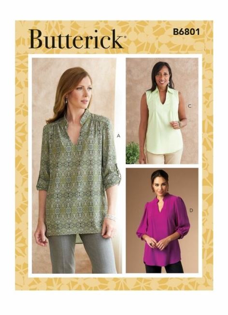 Wykrój Butterick na damskie bluzki w roz. 34-42 B681-B5