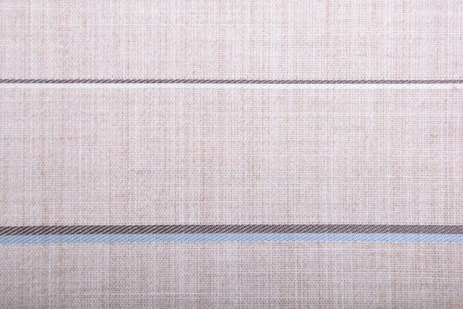 Tkanina dekoracyjna w beżowym kolorze ze wzorem w paski 20246/1